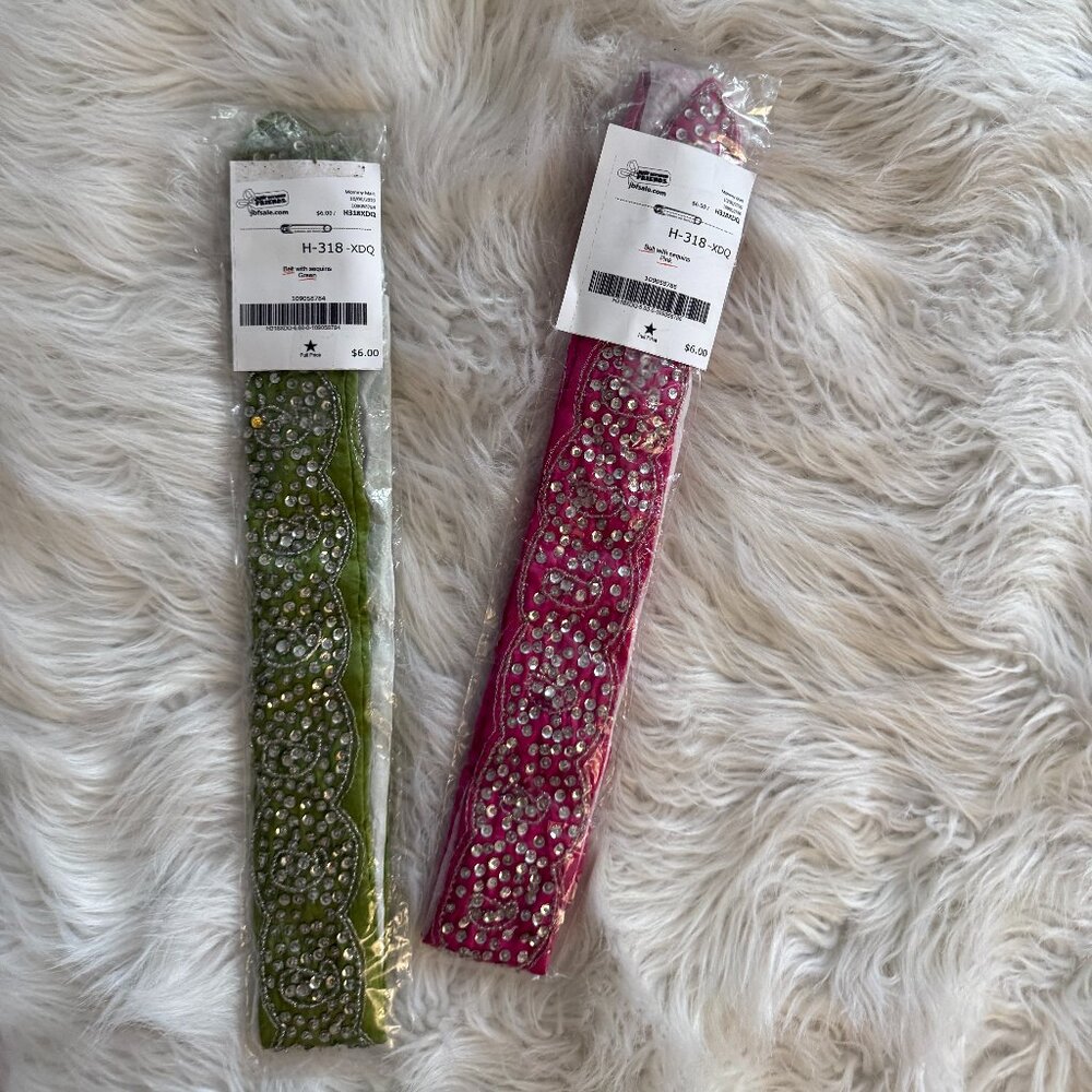 Womans Sequenced Belts Pack of 3